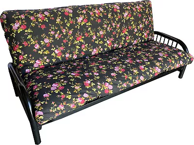 Red Rose Blk Polyester/cotton Full Futon Mattress Covers Bed Covering Protector • $67.20