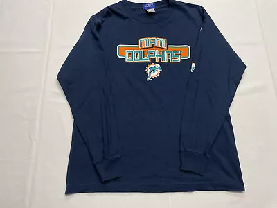 Miami Dolphins Vintage NFL Youth Reebok Long Sleeve Shirt Size XL • $12.99