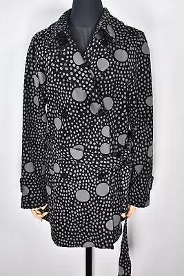 Marimekko Mika Piirainen Dots Cotton Women's Coat Jacket Size 42 • $110