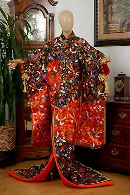 Dear Vanilla Japanese Silk Uchikake Wedding Kimono Women's Japan Made Vintage • $549