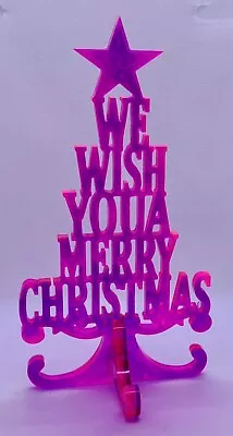 $4 • Buy Christmas Decorations Indoor 7 Inch Tree That Says We Wish You A Merry Christmas