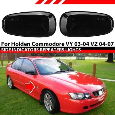 Dynamic LED Side Indicator Repeater Light Smoked Lens For Holden Commodore VY VZ • $38.79