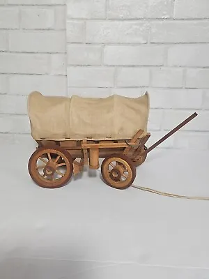Vintage Covered Wagon Wood Tv Lamp Country Farmhouse Western Working  • $34.99