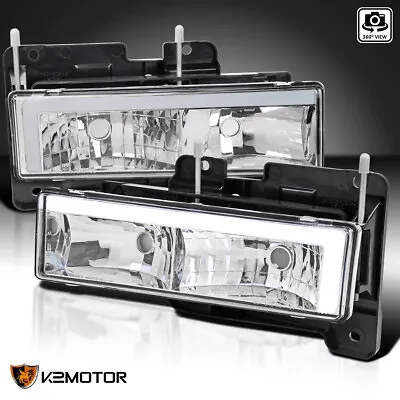 Fits 1988-1998 Chevy GMC C10 C/K 1500 2500 3500 Truck LED Tube Headlights Lamps • $78.66