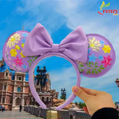 Anniversary Rare Mouse Purple Disney Headband Loungefly Minnie Ears Flower • $18.88