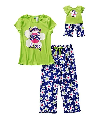 Dollie Me Girl 14 And 18  Doll Matching Daisy Pajama Outfit Fit American Girls • $24.99