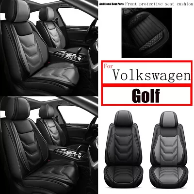 Front&Rear Car For Volkswagen Golf 2006-2021 PU Leather 2/5Seat Covers Cushion • $116.99