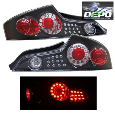 LED Tail Lights BLACK Housing By DEPO Fits 03-05 Infiniti G35 G-35 Coupe 2D • $249.95