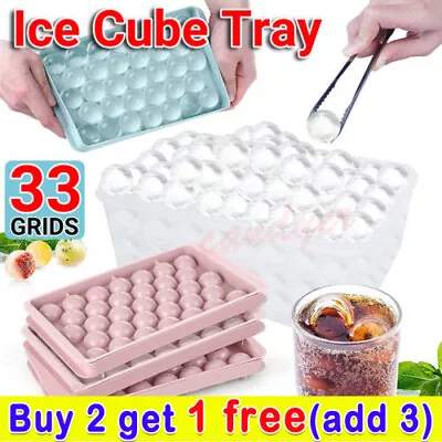 Round Ice Cube Tray Ball Maker Round Whiskey Sphere Mold Silicone 1x. DIY Mould- • £3.69