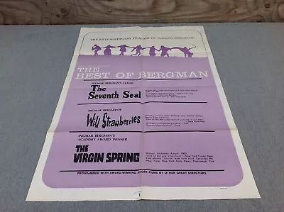 1960's The Best Of Bergman Original Movie House Full Sheet Poster • $95