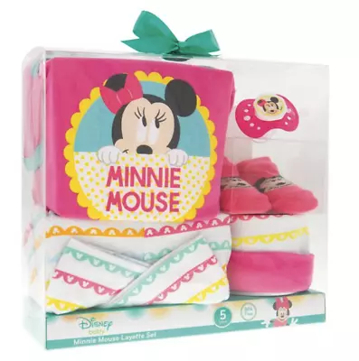 Minnie Mouse Baby Girl 5 Piece Layette Disney NIP Baby Shower Gift Pink • $19.99