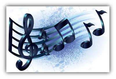 Music Notes Car Bumper Sticker Decal • $2.75