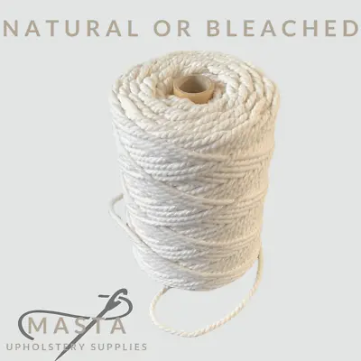 White Cotton Piping Cord 3mm 4mm 5mm 6mm Natural Or Bleached Upholstery Macrame • £20.34