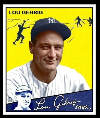 $0.99 • Buy 1934 Goudey Lou Gehrig Card Personally Made  Mt