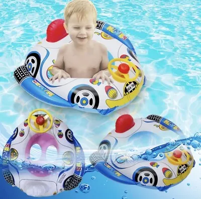 New Kids Baby Inflatable Animal Split Ring Rubber Swimming Pool Float Tube Beach • £7.90