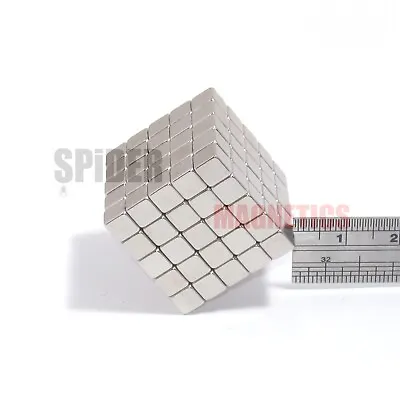 Small Square Magnets 5x5x5 Mm Neodymium Block Small Craft Magnet 5mm X 5mm X 5mm • £3.99