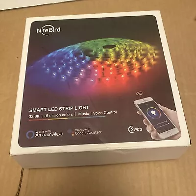 Nitebird Smart App & Voice Controlled Multi-Color LED Light Strip 16.4ft • $15.95