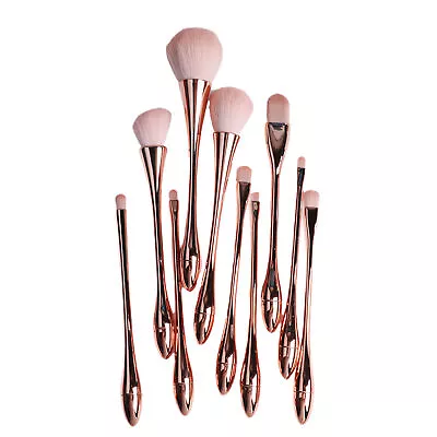 10pcs/set Brush Glossy Handle Multifunctional Face  Brush Kit Portable • $23.75