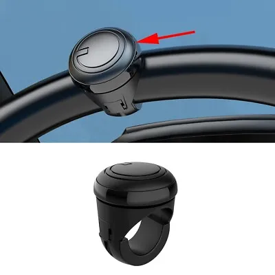 Car Steering Wheel Rotate Booster Ball Spinner Knob Handle Helper Black Parts • $34.75