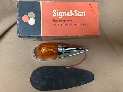 Vintage Signal Stat #1310A NOS Chrome Cab Clearance Light W/ Amber Lens & Pad • $14.99