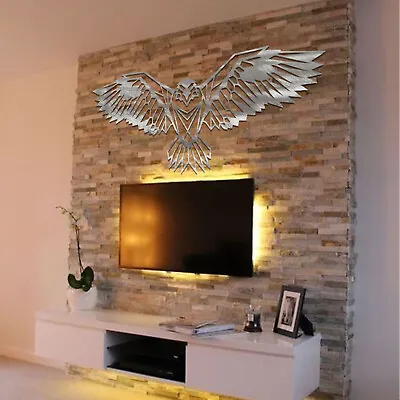 Metal Wall Decor Geometric EAGLE Large Home Room Wall Art Mens Cave Gift For Him • £117.83