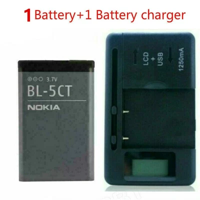 $7 • Buy New For Nokia BL-5CT 6303 6303i C5-00 C6-01 C3 3720 5220 Battery + Charger