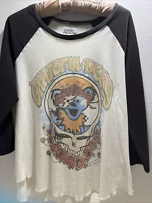 $80 • Buy Lauren Moshi Women's Grateful Dead 3/4 Sleeve Raglan Top Size L