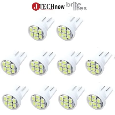 10x T10 8 SMD White LED Bulb Interior Instrument License W5W 194 168 2825 158 • $7.99