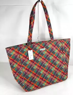 Vera Bradley Grand Tote 2.0 Rumba Grid Quilted Cotton Handbag NWT • $39