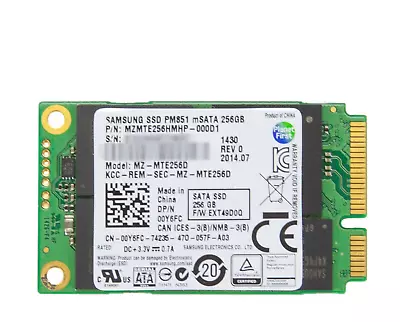 DELL / Samsung SSD PM851 MSATA 256GB MZ-MTE256D MZMTE256MHP-222D1 1.8   0Y6FC • $19.99