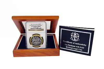 2011 Pobjoy Mint Isle Of Man Angel Bimetallic Platinum And Gold Coin NGC PF70 UC • $2499.99