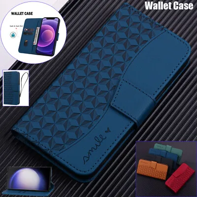 Flip Leather Wallet Case Cover For Samsung S23 S22 S21 S20 Ultra Plus FE S10 S9 • $11.39