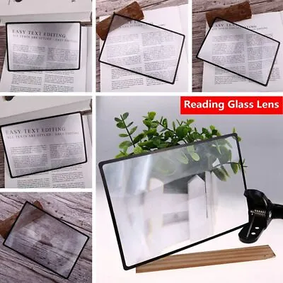 Book Page Magnification X3 Magnifying Magnifier Sheet Reading Glass Lens • £2.52