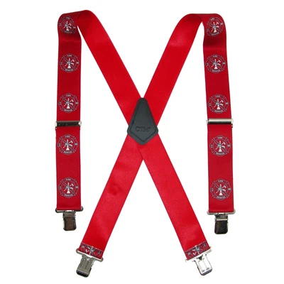 $22.94 • Buy New CTM Men's Big & Tall Elastic Fireman Print Clip-End Suspenders