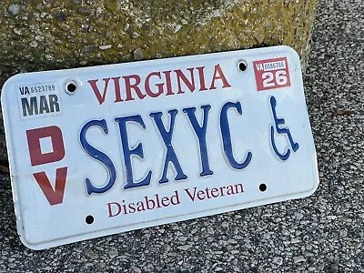 Virginia License Plate VA  SEXYC  • $70