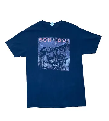 £17.70 • Buy Bon Jovi Slippery When Wet Graphic Tshirt Size Medium