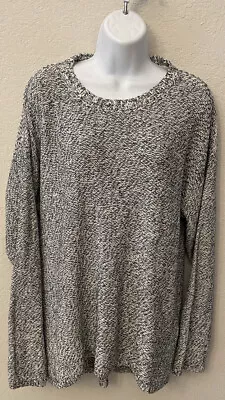 Philosophy Republic Women's XL Dreamy Ivory/Black Pullover Knit Sweater • $30