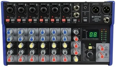 £118 • Buy Citronic CSD-8 Compact Mixer With BT Receiver And DSP Effects