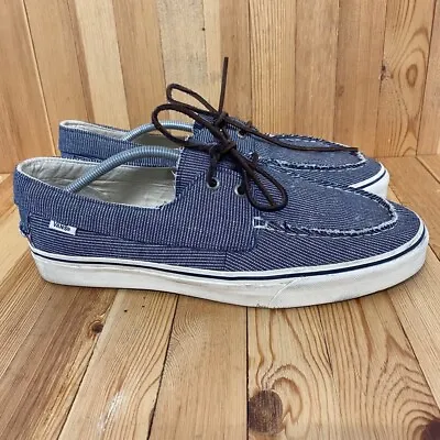 Vans Shoes Mens Sz 13 California Zapato Del Barco Boat Blue Canvas Skate 1415 • $23.19