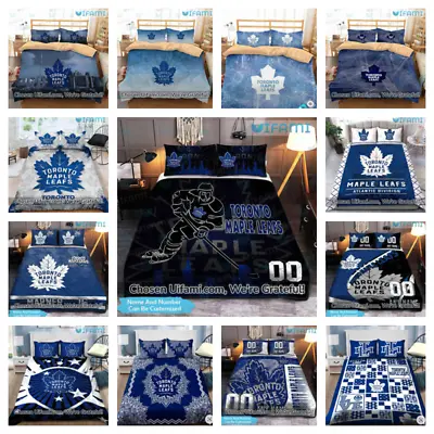 NHL Duvet Cover With Pillowcase Toronto Maple Leafs Highend Bedding Suit Gifts • $76.98