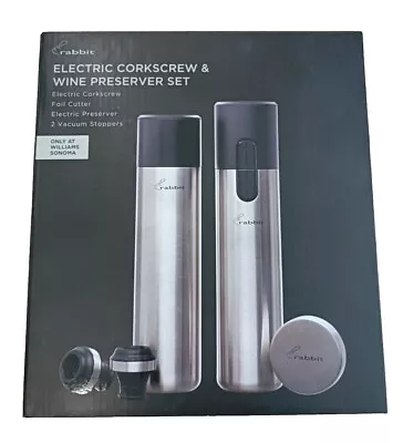 Rabbit Electric Corkscrew & Wine Preserver Set 2 (Sealed) • $79