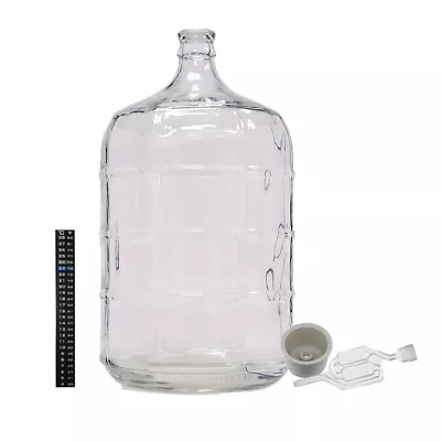 Home Brew Ohio 5 Gallon Glass Carboy With Drilled Bung Twin Bubble Airlock And • $69.99