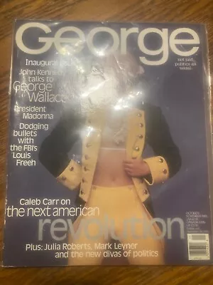 George Magazine Inaugural Issue 1995 Oct/Nov Issue JFK JR/Cindy Crawford Cover. • $0.99