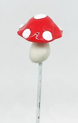 Dolls House Single Small Red And White Clay Toadstool Tumdee 1:12 Scale Garden • £1.20