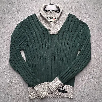 Polo Ralph Lauren Sweater Mens Small Green PRL 91-S Golf Tennis Sporting Goods • $79.95