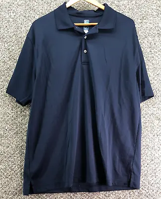 PGA Tour Airflux Polo Shirt Plain Blue Mens Sz XL Pullover Collared Short Sleeve • $5.99