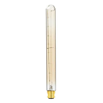 B22 Bayonet Edison Bulbs 40W T300 Tube Dimmable Filament Amber Glass Light Bulb • £5.99