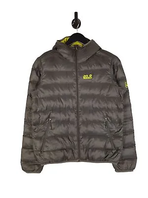 Jack Wolfskin Puffer Jacket Size Small In Grey Men's Down Winter Coat • £49.99