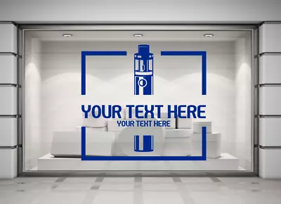 $27.59 • Buy Custom Vape Shop Sign Personalised Wall Window Decal Sticker Art Various Colours