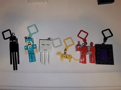 Minecraft Hangers / Keychain Series 2 Lot Opened But New Zombie Ocelot Ghast • $29.25